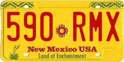 NM license plate 590RMX