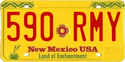 NM license plate 590RMY