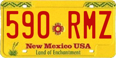 NM license plate 590RMZ