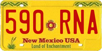 NM license plate 590RNA