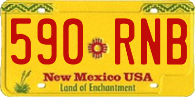 NM license plate 590RNB
