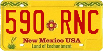 NM license plate 590RNC
