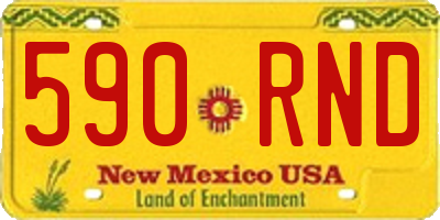 NM license plate 590RND