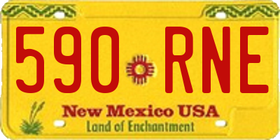 NM license plate 590RNE