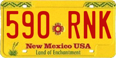 NM license plate 590RNK