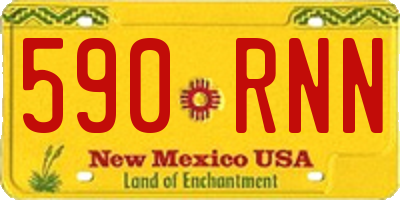 NM license plate 590RNN