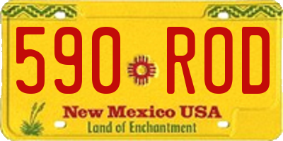 NM license plate 590ROD