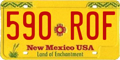 NM license plate 590ROF