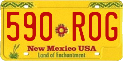 NM license plate 590ROG