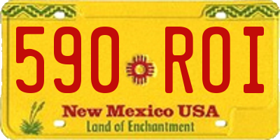 NM license plate 590ROI
