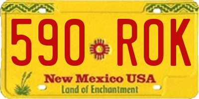 NM license plate 590ROK
