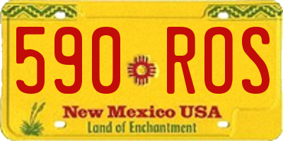 NM license plate 590ROS