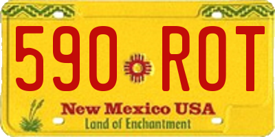 NM license plate 590ROT