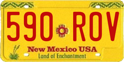 NM license plate 590ROV