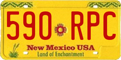 NM license plate 590RPC
