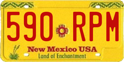 NM license plate 590RPM