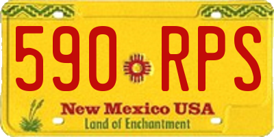 NM license plate 590RPS