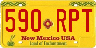 NM license plate 590RPT