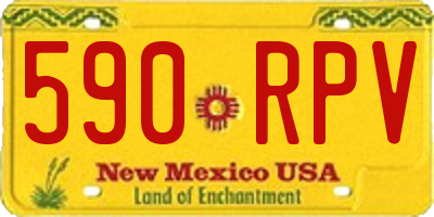 NM license plate 590RPV