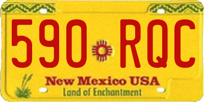 NM license plate 590RQC