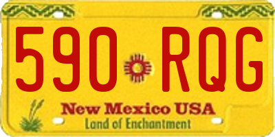 NM license plate 590RQG