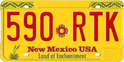 NM license plate 590RTK