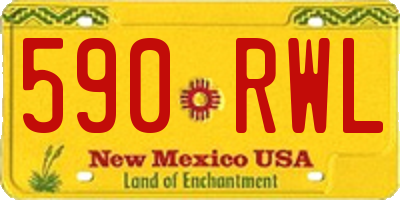 NM license plate 590RWL