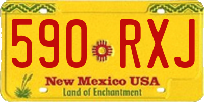 NM license plate 590RXJ