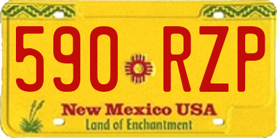 NM license plate 590RZP