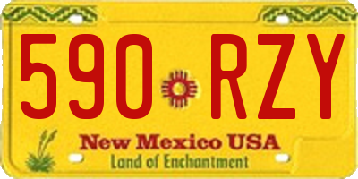 NM license plate 590RZY
