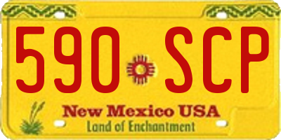 NM license plate 590SCP