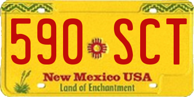 NM license plate 590SCT