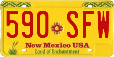 NM license plate 590SFW