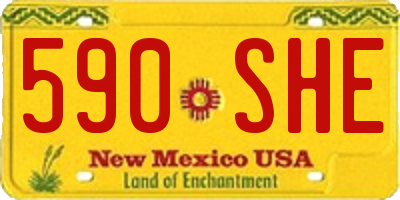 NM license plate 590SHE