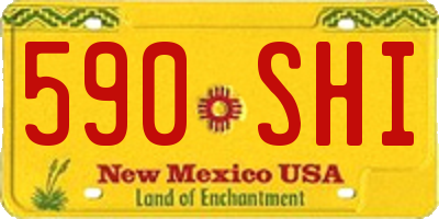 NM license plate 590SHI