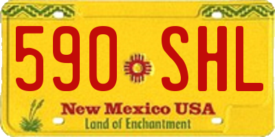 NM license plate 590SHL