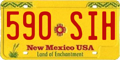 NM license plate 590SIH