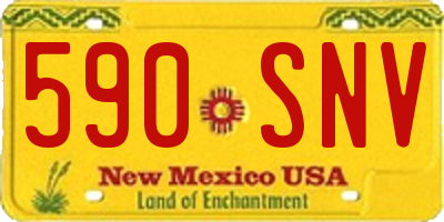 NM license plate 590SNV