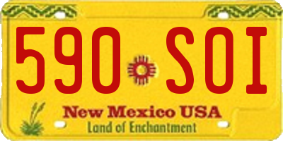 NM license plate 590SOI