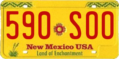 NM license plate 590SOO