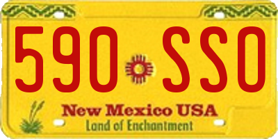 NM license plate 590SSO