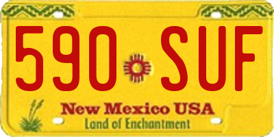 NM license plate 590SUF