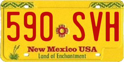 NM license plate 590SVH