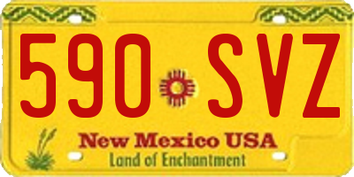 NM license plate 590SVZ