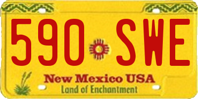 NM license plate 590SWE
