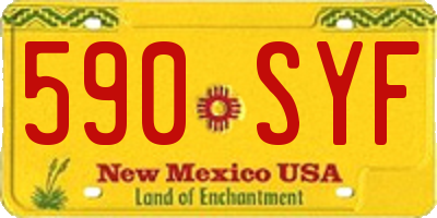 NM license plate 590SYF