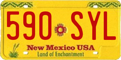 NM license plate 590SYL