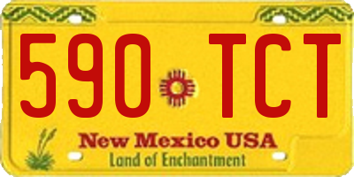 NM license plate 590TCT
