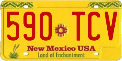 NM license plate 590TCV