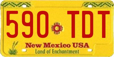 NM license plate 590TDT